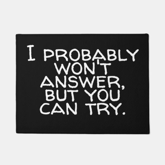 Waarschijnlijk zal ik niet reageren op antisociale deurmat (Voorkant)