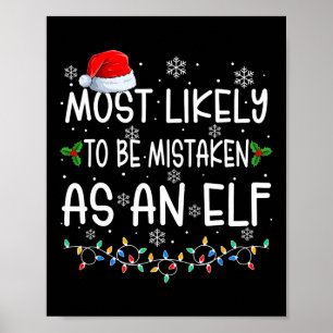 Waarschijnlijk zal je je vergissen als een Elf Fun Poster