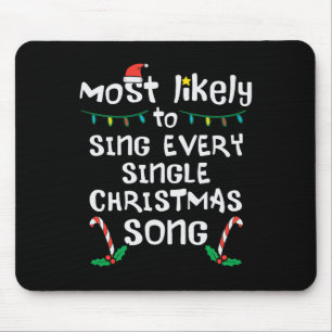 Waarschijnlijk zingen elke kerst lied Xmas Family  Muismat