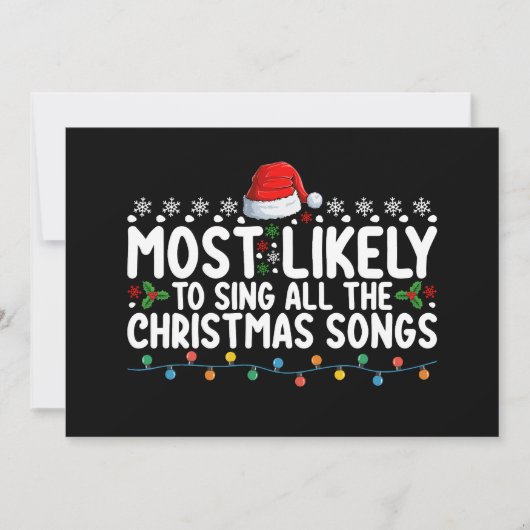 Waarschijnlijk zingen ze alle kerstliedjes kaart (Voorkant)