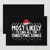 Waarschijnlijk zingen ze alle kerstliedjes kaart (Voorkant / Achterkant)