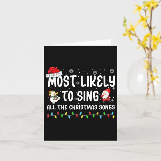 Waarschijnlijk zingen ze alle kerstliedjes voor mi kaart (Gele Bloem)