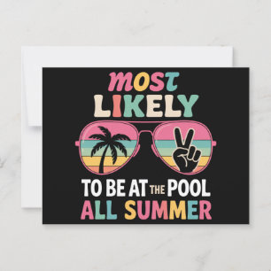 Waarschijnlijk zit je de hele zomer bij het zwemba briefkaart