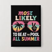 Waarschijnlijk zit je de hele zomer bij het zwemba button (Voorkant)