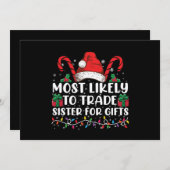 Waarschijnlijk Zult U Zuster Ruilen Tegen Cadeaus  Kaart (Voorkant / Achterkant)