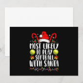 Waarschijnlijkst om Softbal te Spelen met de Famil Kaart (Voorkant / Achterkant)