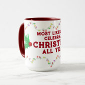 Waarschijnlijkste om Kerstmis te vieren Mok (Voorkant links)