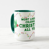 Waarschijnlijkste om Kerstmis te Vieren Mok (Voorkant links)