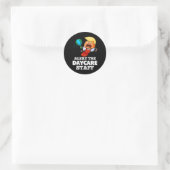 Waarschuw het personeel van de kinderopvang! Grapp Ronde Sticker (Tas)