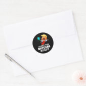 Waarschuw het personeel van de kinderopvang! Grapp Ronde Sticker (Envelop)