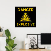 Waarschuw poster voor explosieven (Thuiskantoor)