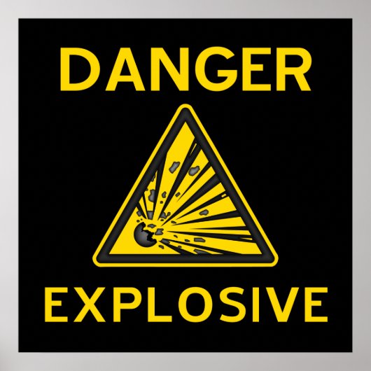 Waarschuw poster voor explosieven (Voorkant)