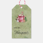 Waarschuw Winter Cup Prettig Kerstfeest Prettige F Cadeaulabel (Achterkant)