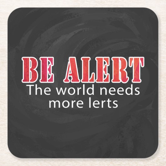 Waarschuwen Kartonnen Onderzetters (Voorkant)