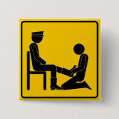 waarschuwen vierkante button 5,1 cm (Voorkant)