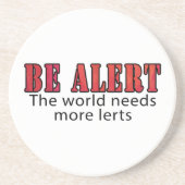 Waarschuwen Zandsteen Onderzetter (Voorkant)