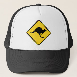 waarschuwend gevaar voor kangaroo op australië da trucker pet