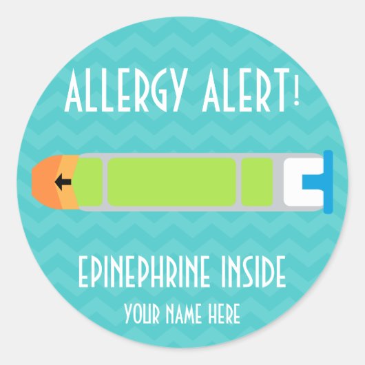 Waarschuwende Stickers voor epinefrine (Voorkant)