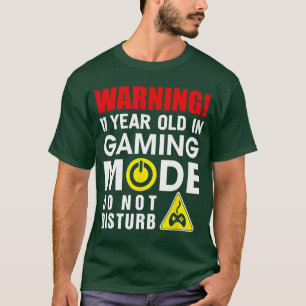 Waarschuwing 11 jaar oud in gaming mode gamers cad t-shirt