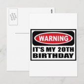 Waarschuwing 20 briefkaart (Voorkant / Achterkant)