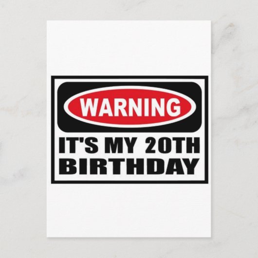 Waarschuwing 20 briefkaart (Voorkant)