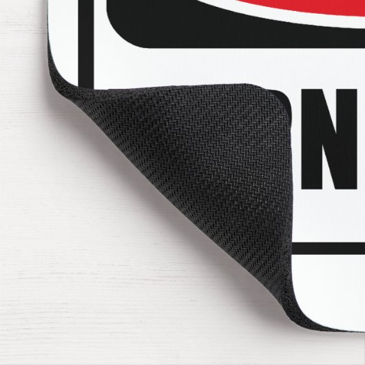 WAARSCHUWING 40 Mousepad Muismat (Hoek)