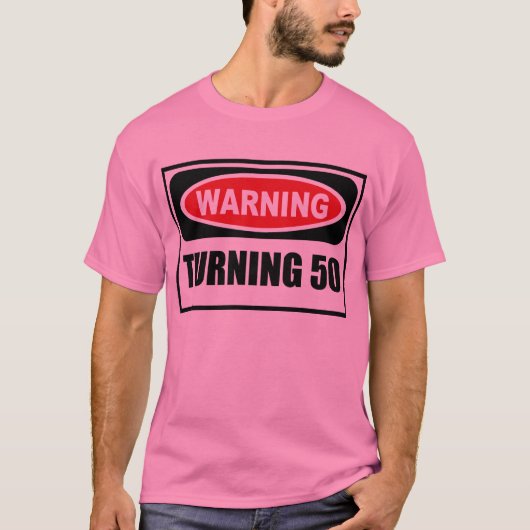 Waarschuwing: 50 Mannen T-Shirt (Voorkant)