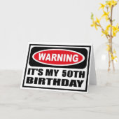 Waarschuwing 50ste verjaardag kaart (Gele Bloem)