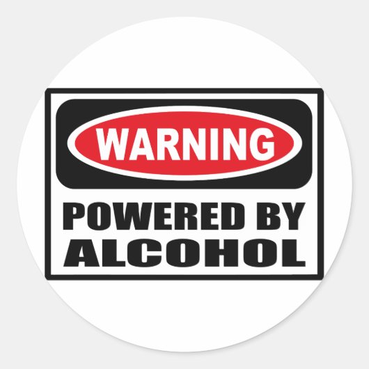 Waarschuwing AANGEDREVEN DOOR ALCOHOL Sticker (Voorkant)