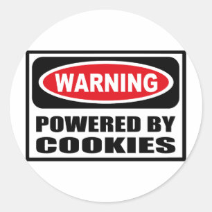 Waarschuwing AANGEDREVEN DOOR COOKIES Sticker
