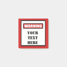 Waarschuwing Aangepaste advertentie 3x3 Post-it® Notes
