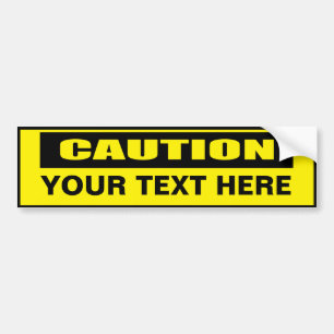 Waarschuwing Aangepaste Bumpersticker
