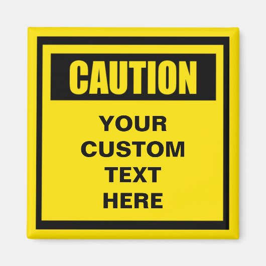 Waarschuwing Aangepaste magneet (Voorkant)