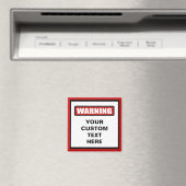 Waarschuwing aangepaste magneet (Insitu (Vaatwasser))