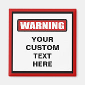 Waarschuwing aangepaste magneet (Voorkant)