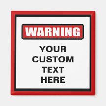 Waarschuwing aangepaste magneet