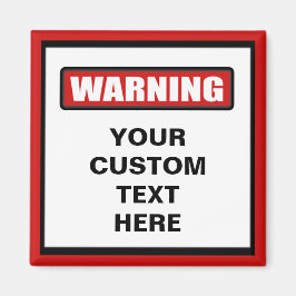 Waarschuwing aangepaste magneet