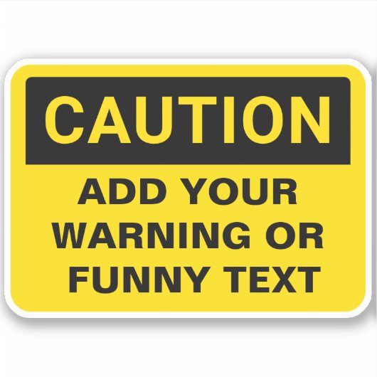 Waarschuwing Aangepaste markering Sticker (Voorkant)