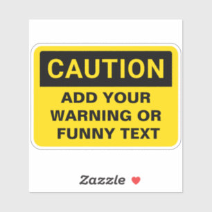 Waarschuwing Aangepaste markering Sticker