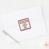 Waarschuwing Aangepaste Sticker (Envelop)