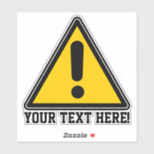 Waarschuwing Aangepaste tekst waarschuwen voor waa Sticker (Vel)