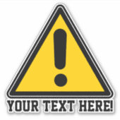 Waarschuwing Aangepaste tekst waarschuwen voor waa Sticker (Voorkant)