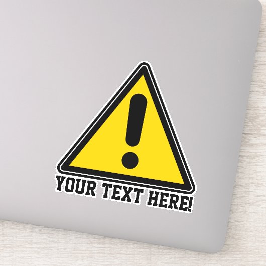 Waarschuwing Aangepaste tekst waarschuwen voor waa Sticker (Detail)