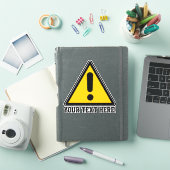 Waarschuwing Aangepaste tekst waarschuwen voor waa Sticker (iPad Cover)