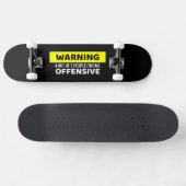Waarschuwing Aanstootgevend Skateboard Design (Horizontaal)