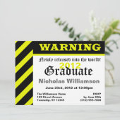 WAARSCHUWING: Afstuderen - Feestuitnodigingen Kaart (Staand voorkant)