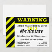 WAARSCHUWING: Afstuderen - Feestuitnodigingen Kaart (Voorkant / Achterkant)