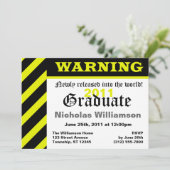 WAARSCHUWING: Afstuderen - Feestuitnodigingen Kaart (Staand voorkant)