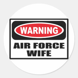 Waarschuwing AIR FORCE VROUW Sticker