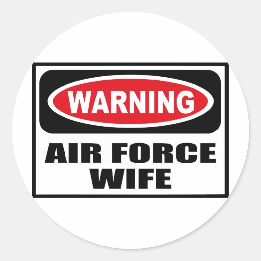 Waarschuwing AIR FORCE VROUW Sticker (Voorkant)